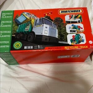 NIB Matchbox Cars 15-Inch Toy Recycling Garbage Trash Truck Lights